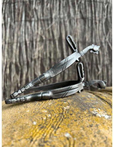 Blued Stainless Forge Cowboy Spur