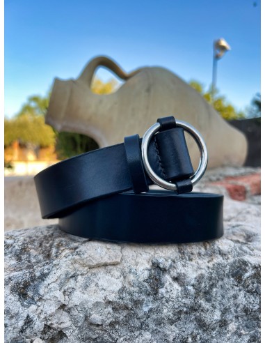 Artisan Belt Plain Black Stainless Steel Ring Pin