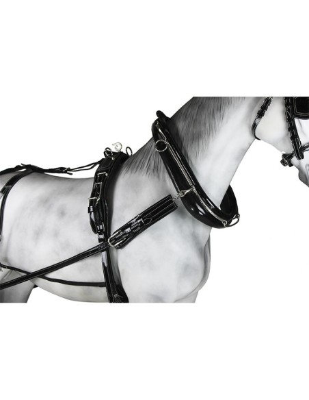 Patent Leather English Collar Single Harness