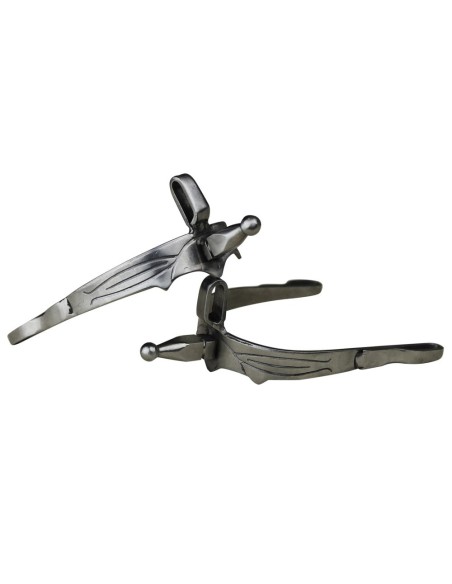 Espuela Vaquera Gallo Recto Apoyo Acero Inoxidable