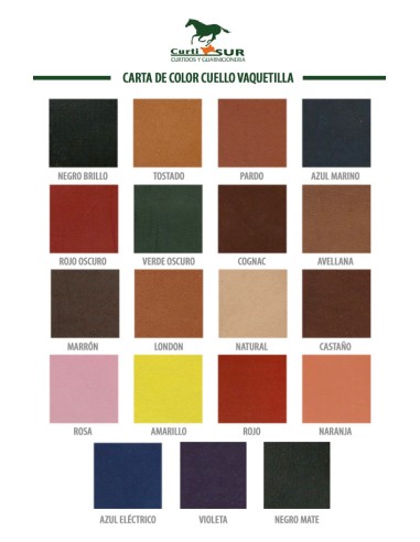 colores de Cuello Vaquetilla Mediano