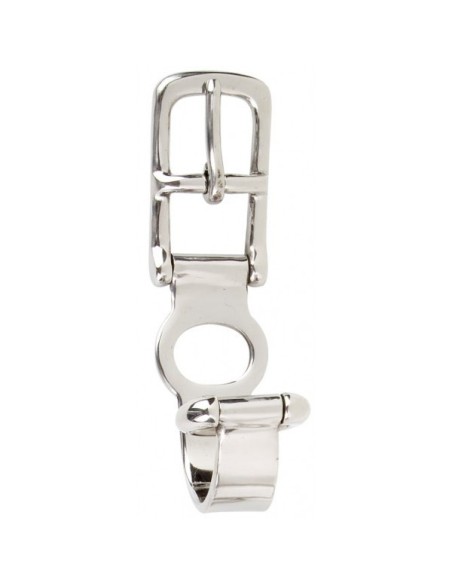 Nickel French Tug Buckle with Iron Hook
