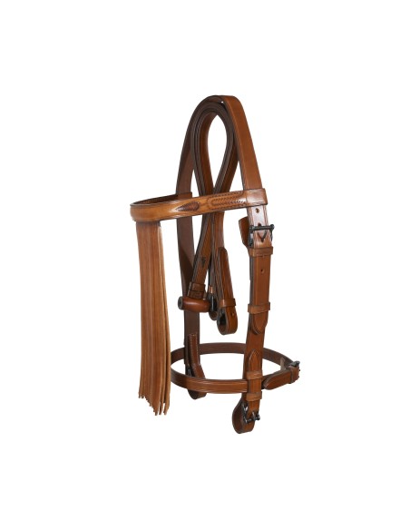 Cabezada Vaquera con Riendas de Barrilete Artesana