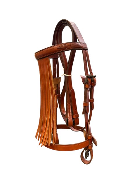 Leather Handcrafted Spanish Bridle w/ Throatlash