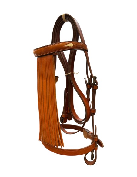 Cabezada Vaquera Artesana Pergamino Con Ahogadero