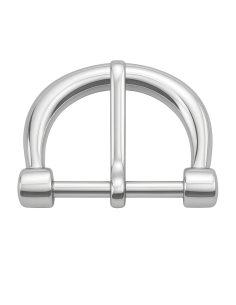 Nickel Horseshoe Belt Buckle