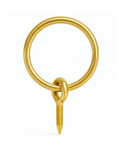 Golden Ring with Nail Threaded