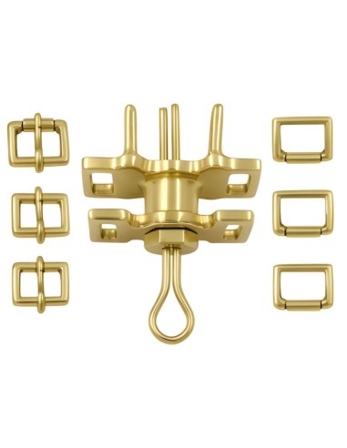 Golden Brass Six Buckles Set