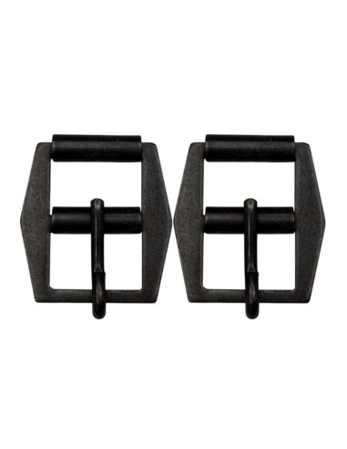 Blackened Stirrup Leather Buckle (Pair)