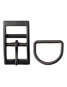 Juego Hebilla Collar Con Pasador Hierro Negro