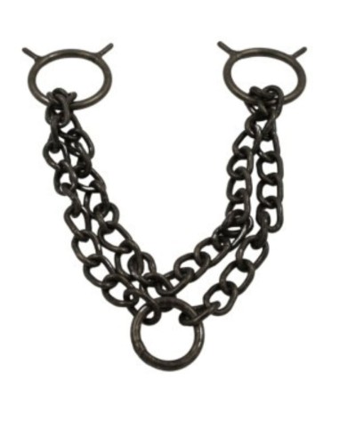 Blackened 3 Rings Chain