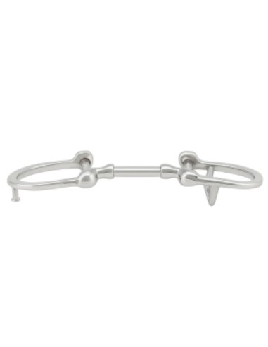 Nickel D-Ring Snuffle Belt Buckle