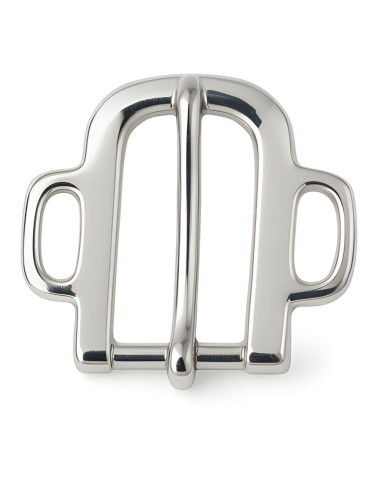 36mm Nickel Heel Bar Buckle with Handles