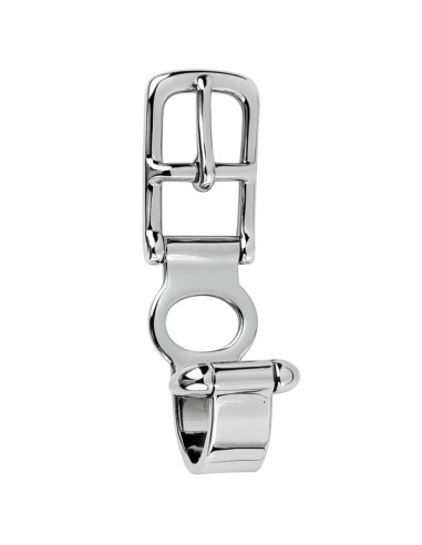 Nickel French Tug Buckle with Iron Hook