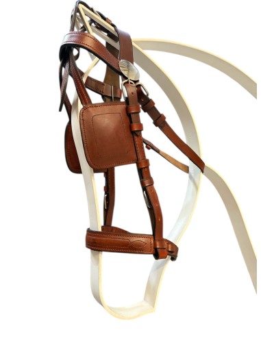 Leather Breastplate Double Pony Harness