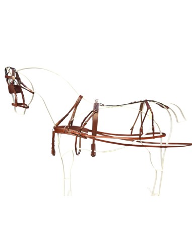 Leather Breastplate Double Pony Harness