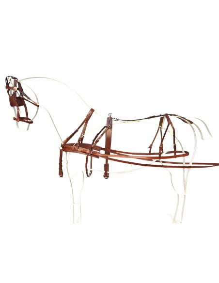 Leather Breastplate Double Pony Harness