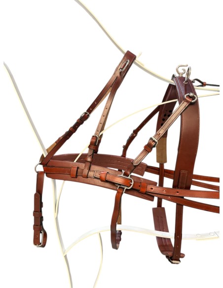 Leather Breastplate Double Pony Harness