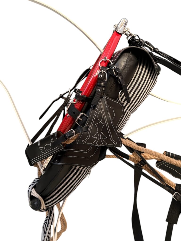Enganche Doble Calesero Cuero/Nylon